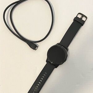 Black Garmin Venu 2 Plus with Charging Cable